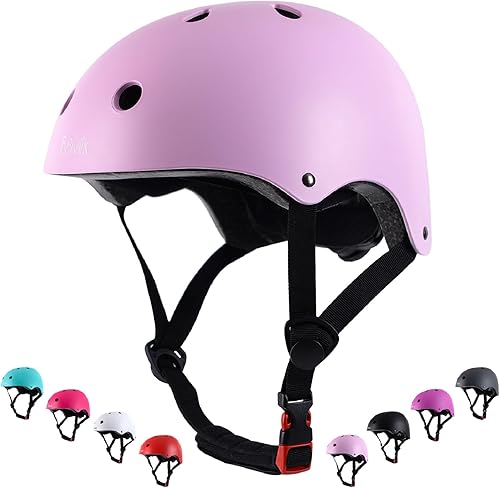 Casco de bicicleta para niños y niñas, casco multideportivo para monopatín, patinaje en línea, patinaje en línea, monopatín, 3 tamaños