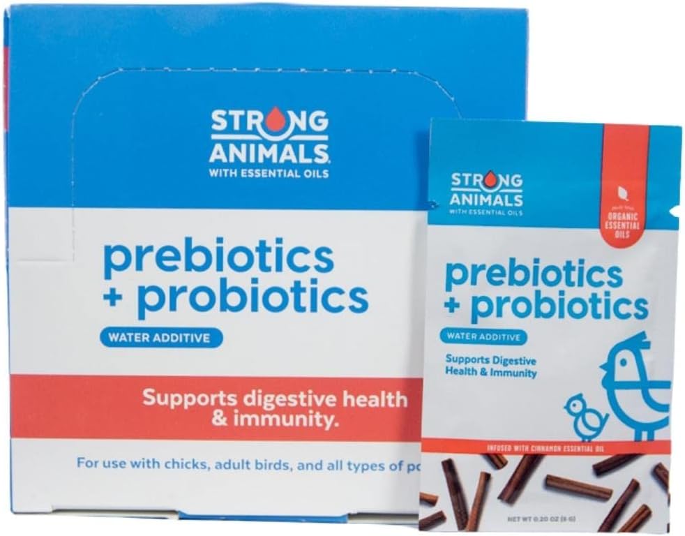 Prebiotics & Probiotics Everyday Health for Backyard flocks containing Cinnamon Essential Oils (30 Servings)