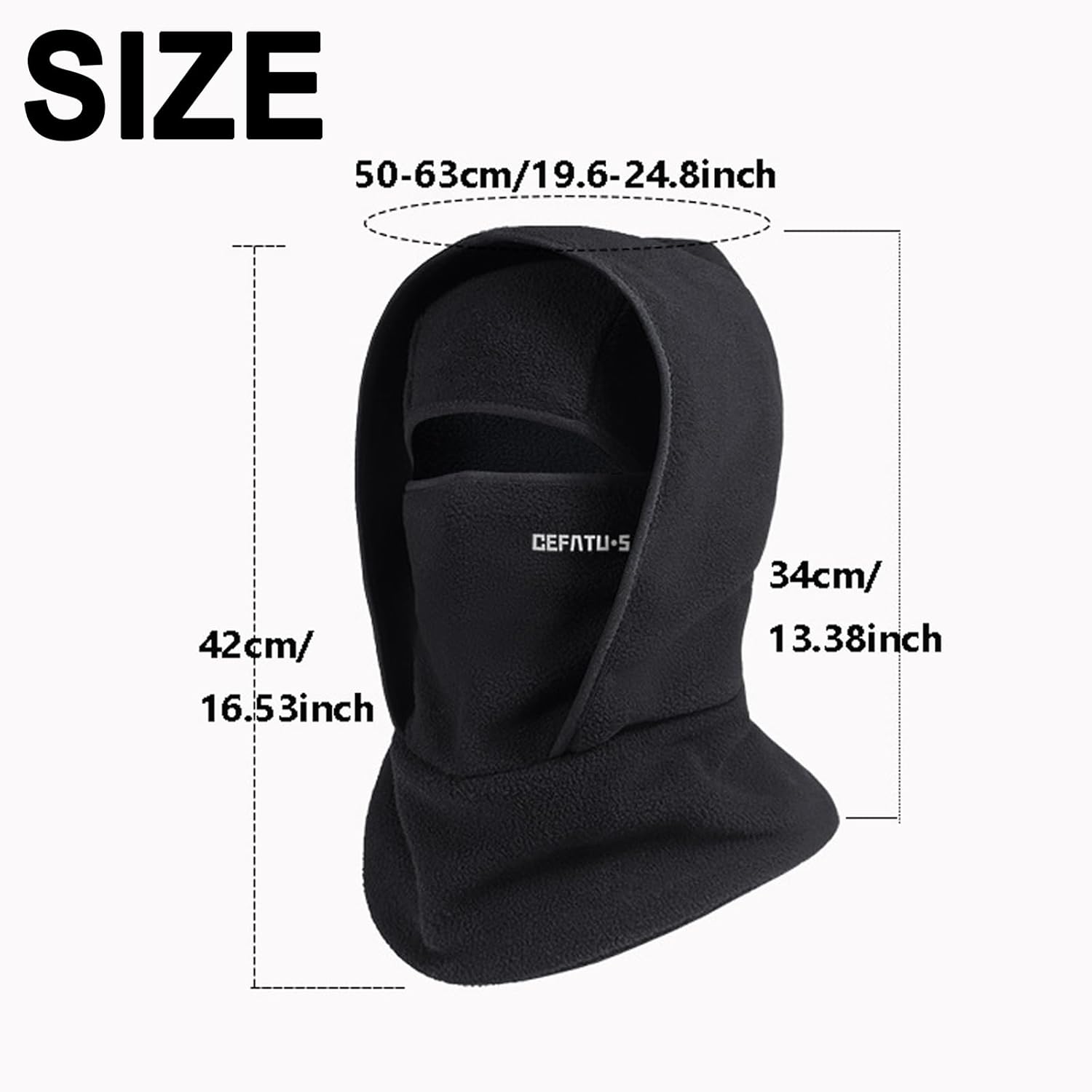 ThermaFleece Balaclava - Windproof 3-in-1 Winter Hat, Mask & Neck Warmer for Extreme Cold Weather, Fleece Ski Mask & Hoodie