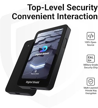 Crypto Hardware Wallet CC EAL6+ Secure Element Cold Storage | 100% Open Source Audited, Offline QR Signing for Bitcoin Ethereum Solana 5000+ Coins, Self-Custody Multi-Chain Air-Gapped
