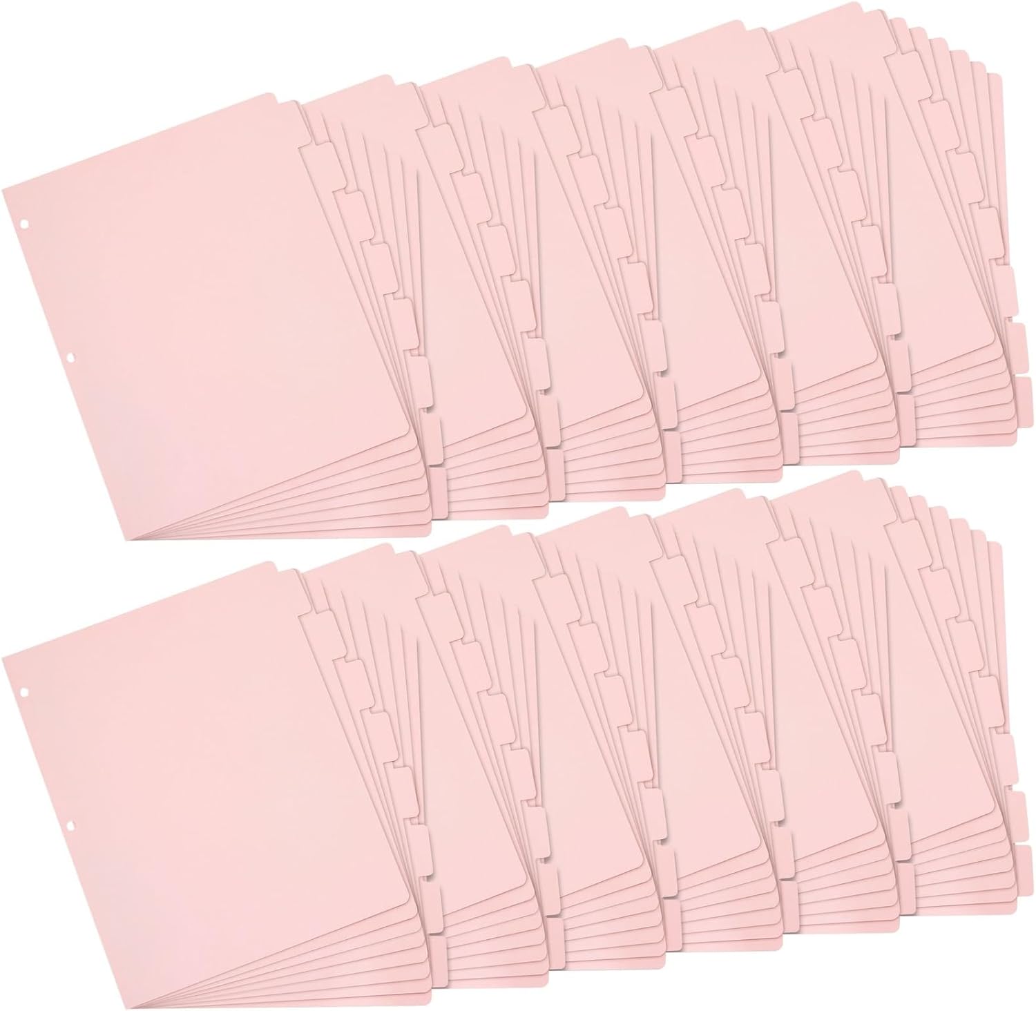 Paper Junkie Binder Dividers with Tabs - Letter Size, Pink, 96 Count - Dividers for 3-Ring Binder for School, Office Supplies & Nursing School Supplies