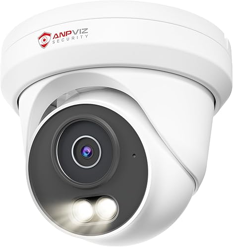 Miniatura 1 de Anpviz Cámara IP PoE de 6 MP para exteriores, visión nocturna inteligente de doble luz, detección de movimiento de vehículos humanos AI, micrófono
