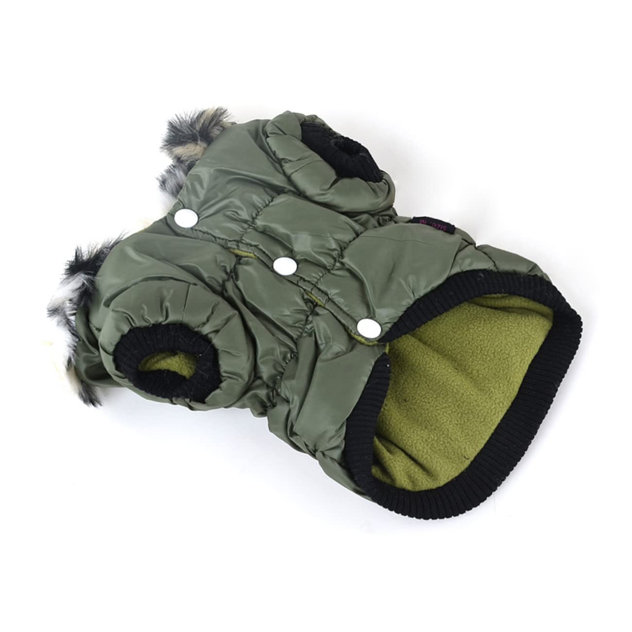 SUPVOX 2pièces Manteau pour Chien Épais Réversible Vert XS pour Garder Animal Chaud Et Hiver