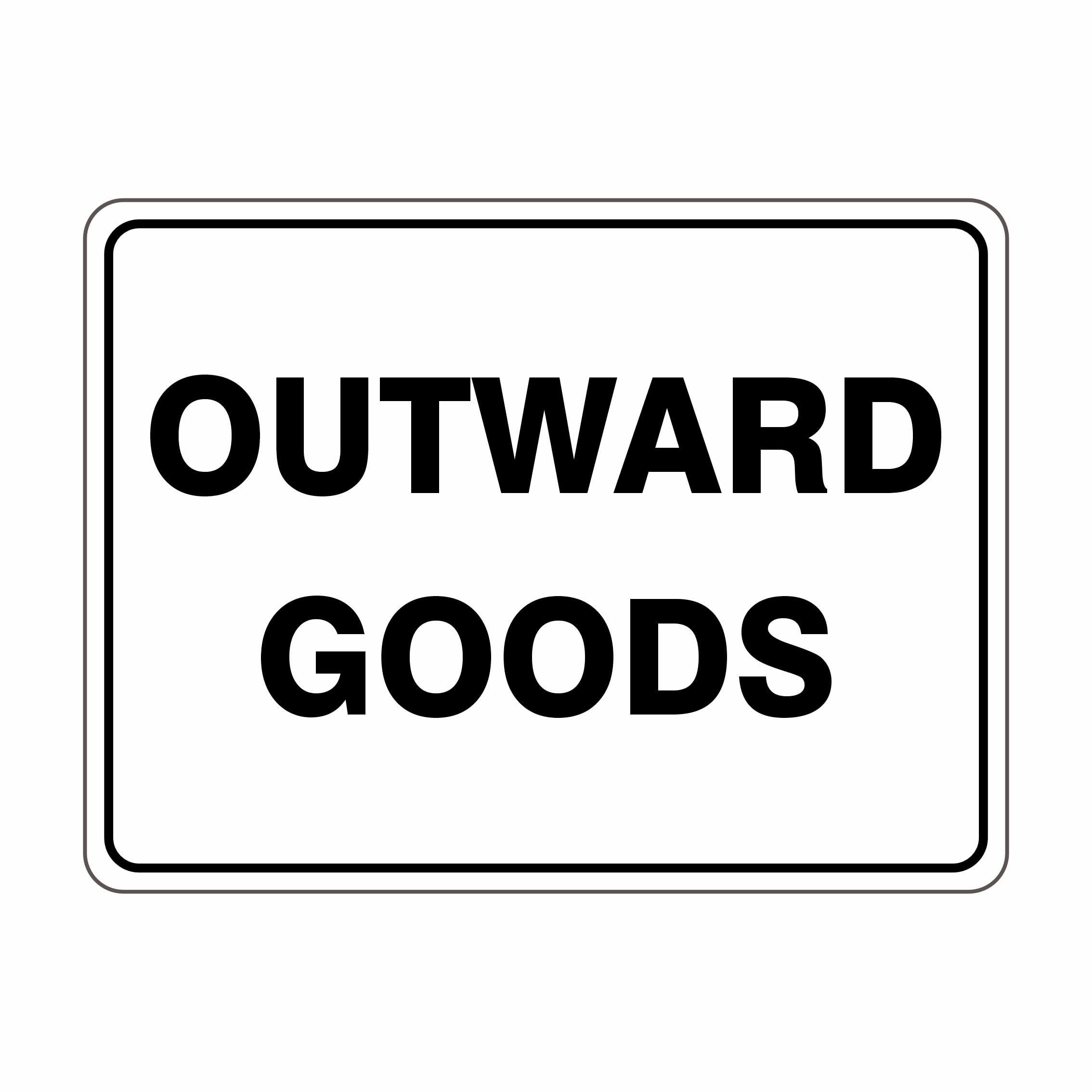Receiving Despatch Signs - Outward Goods Miscellaneous Metal Tin Sign 8 x 12 inch for Industrial & Commercial