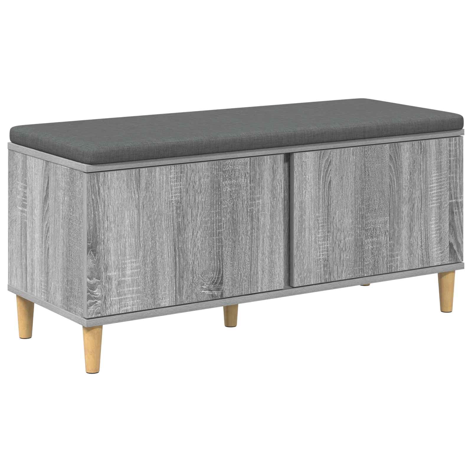 Banc de couloir anti-encombrement 100 cm avec coffre de stockage intégré