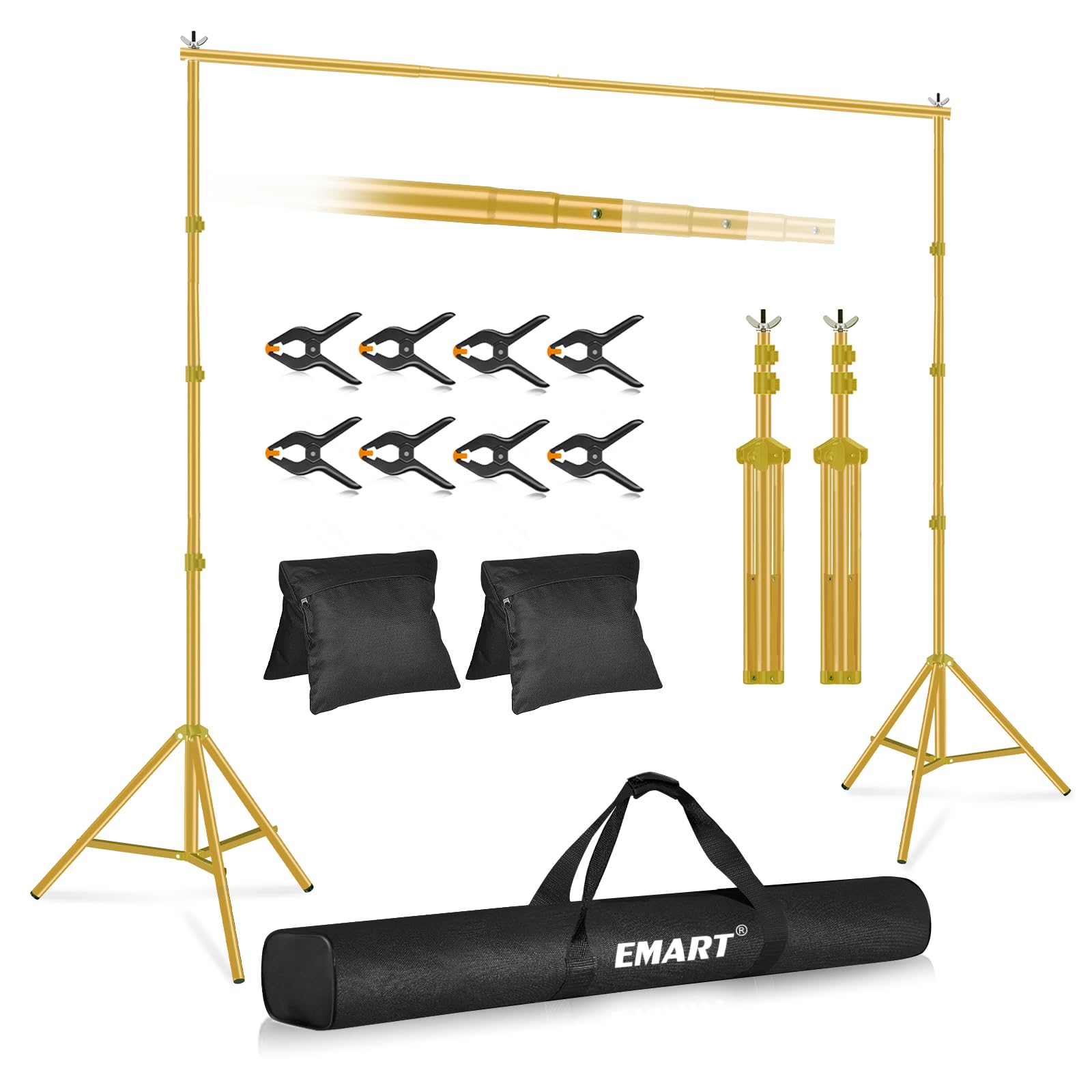 EMART Backdrop Stand 10x7FT Adjustable Back Drop Stand for Party Photoshoot — Amazon image 9