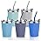 Vermida Kids Cups with Straws and Lids, 5 Pack 12oz Spill Proof Toddlers Straw Cup with Lid, Stainless Steel Kid Cups with Lid for School, Outdoor, Multicolor