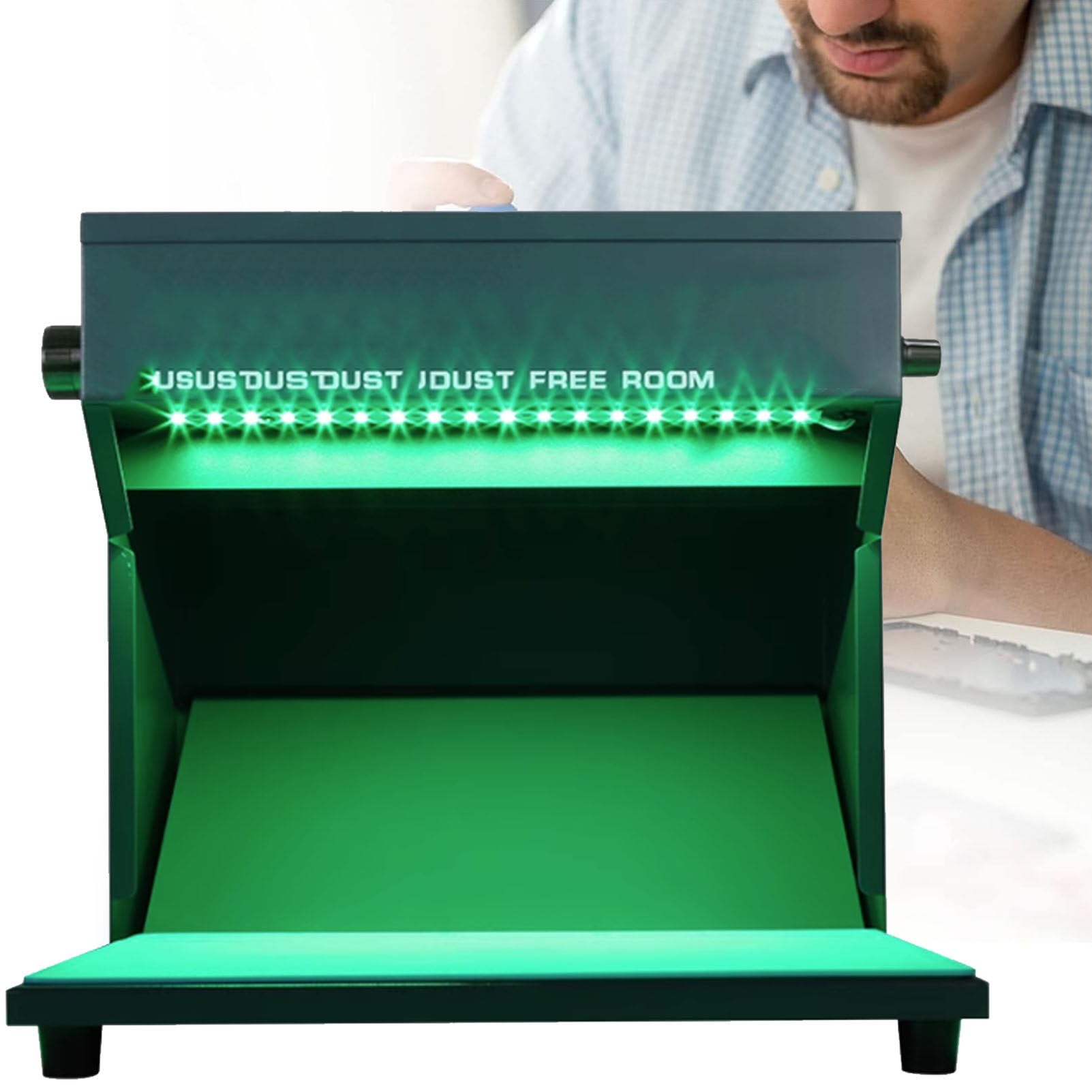 Laminar Flow Haube für Mykologie und Telefon-Reparatur, vertikale Luftstrom-Reinigungsbank, Workstation mit HEPA-Filter und zwei Lichtern