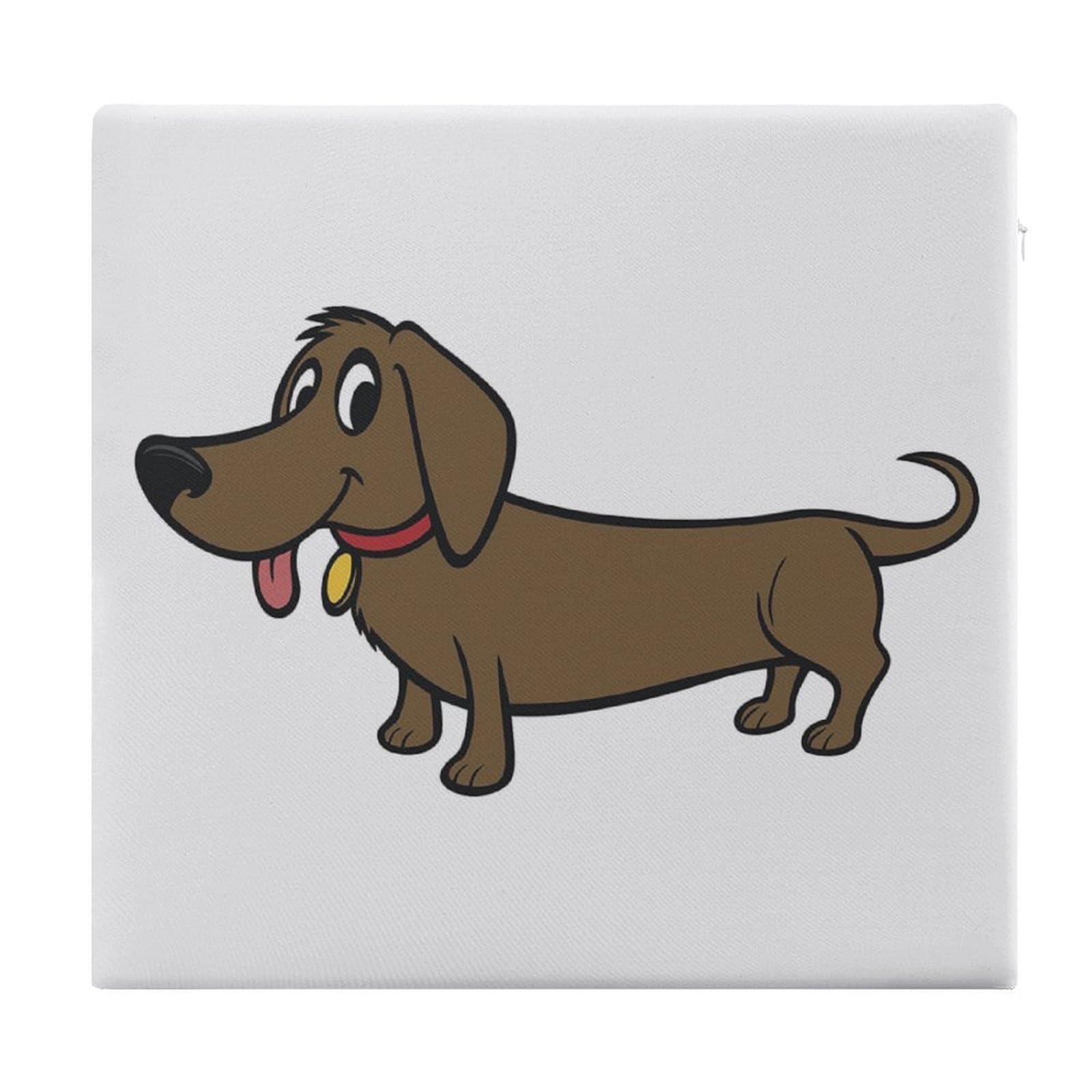 JZemdybill Chair Pad, Dachshund Seat Pad, Square Chair Cushion for Yoga Living Room Balcony