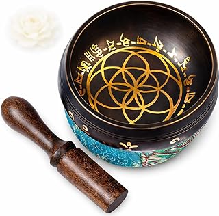Sponsored Ad – Tibetan Singing Bowl Set Brass - Master Healing Grade - Authentic Handcrafted Sound Bowl by Himalayan Bazaar
