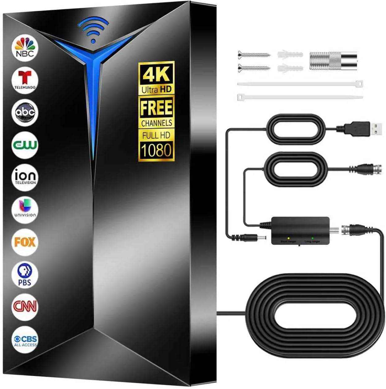 Antenna Indoor for smart tv (Black, Medium)