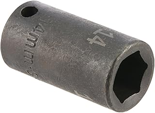 SK Hand Tool 8984 6 Point 3/8-Inch Drive Semi-Deep Impact Socket, 14mm