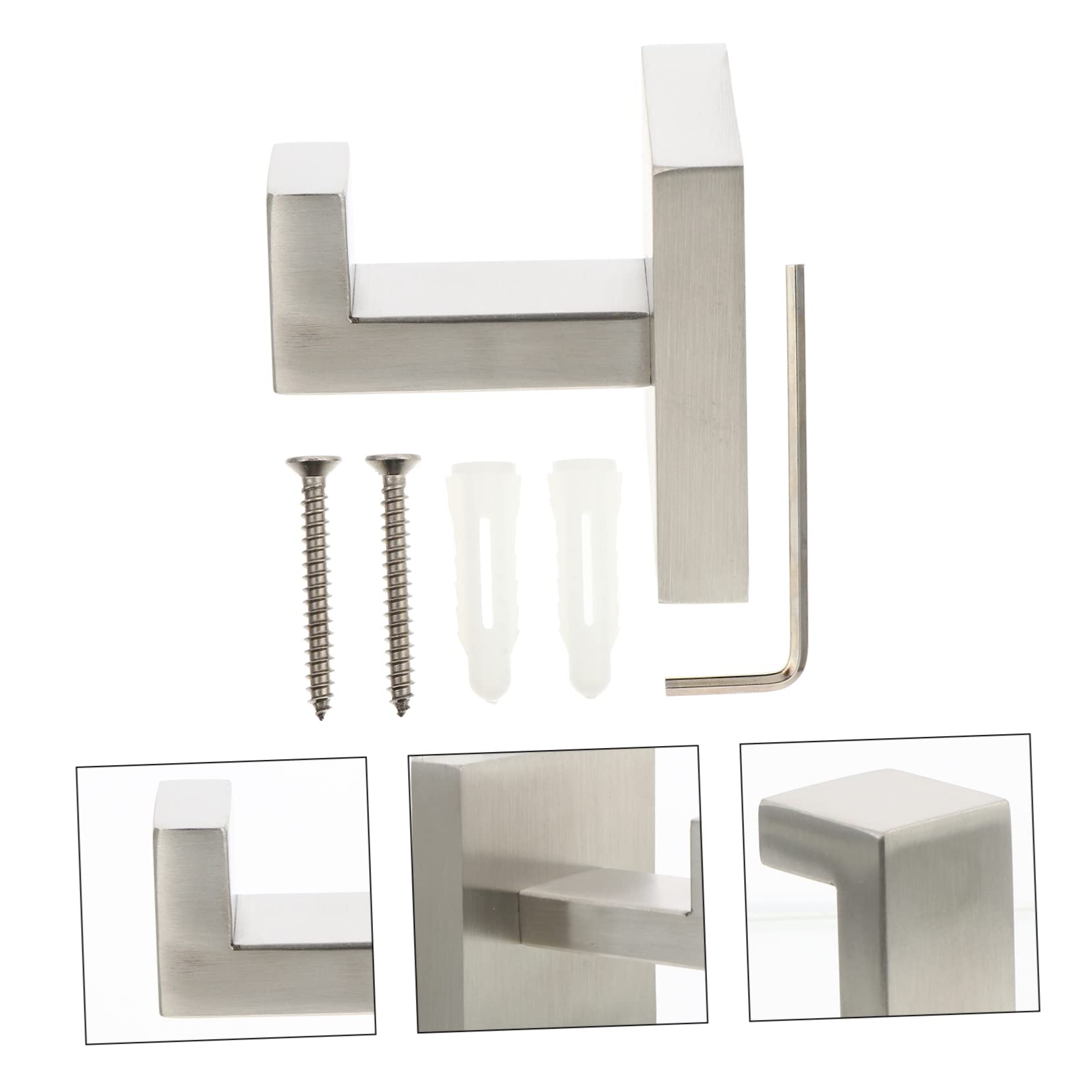 UKCOCO 2pezzi Gancio Da Muro Acciaio Inossidabile Gancio Per Asciugamani e Accappatoi Installazione Facile Su Superfici Lisce Design Moderno Per Bagno Cucina e Altri Ambienti Confezione
