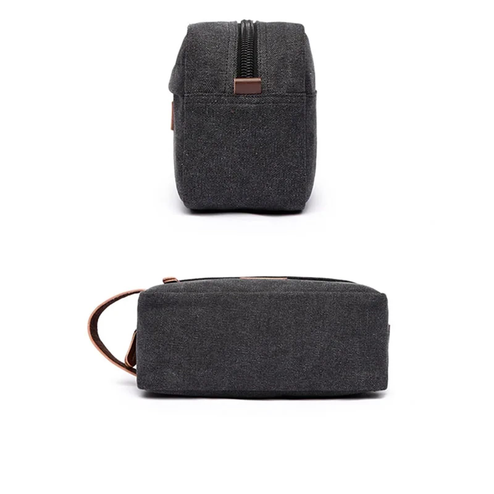 Neceser Neceser de Viaje de Lona for Hombre, Neceser for Mujer, Maquillaje cosmético, Neceser de Belleza, Bolso Organizador de Afeitado Impermeable(Black)