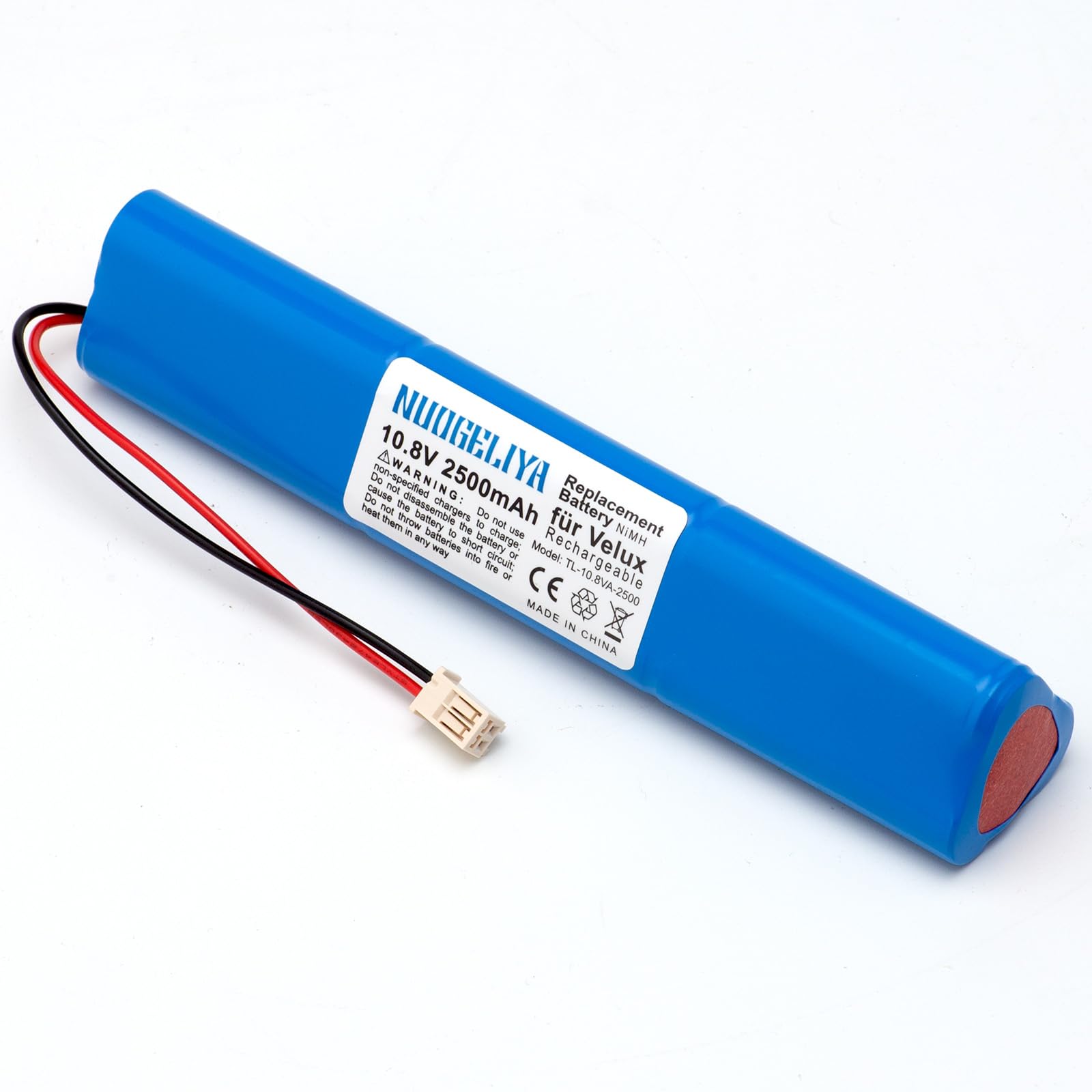 Batería de repuesto para ventanas solares Velux y persianas enrollables, 10,8 V, 2500 mAh, NiMH con cable y enchufe