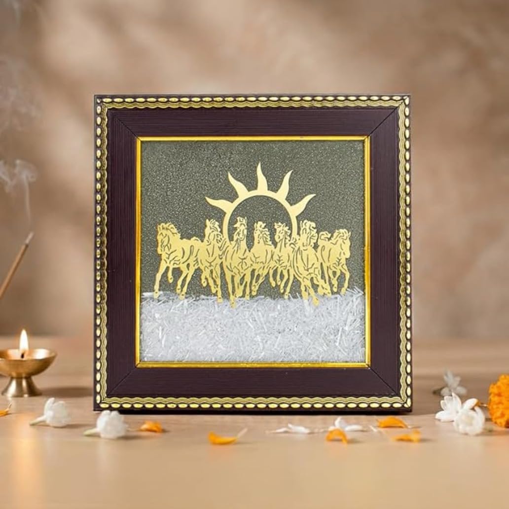 Astrotalk 7 Horses Pyrite Frame - Prosperity & Success -11 Astrotalk 7 Horses Pyrite Frame - Prosperity & Success -11