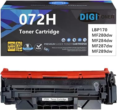 072H Black Toner Cartridge High Yield Replacement for Canon 072H Toner Cartridge Compatible with Canon ImageClass LBP170 MF280dw MF284dw MF287dw MF289dw Printers.1-Pack, Black