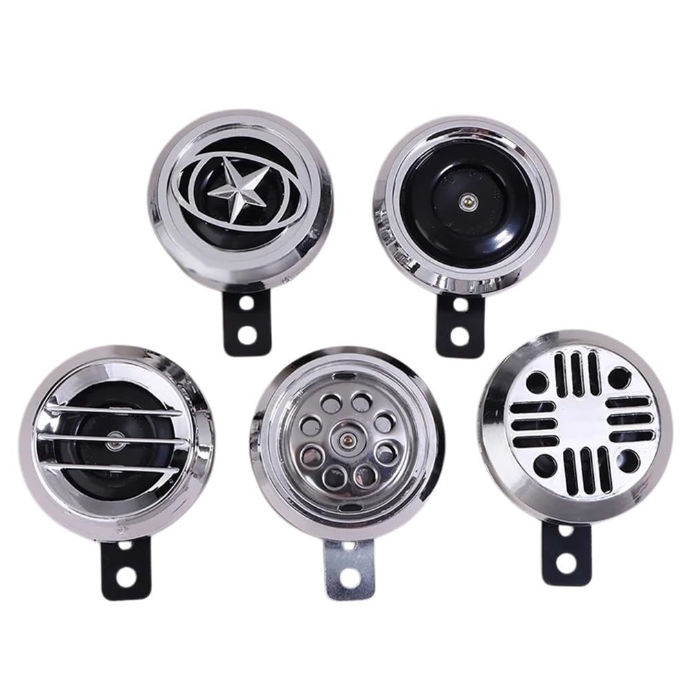 Amplificatore Altoparlanti Altoparlante Universale Da Bacino 12V/48V/60V - Anello Cromato Con Cover Protettiva Per Tricicli, Motociclette