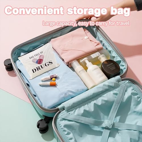 YangQian Funny Medication Bag for Women Nurse Practitioner Birthday Christmas Gifts for Women Patient Pharmacist Medicine Pill 0rganizer Bag Pouch with Zipper Meds Bags Full of Drugs Pouch