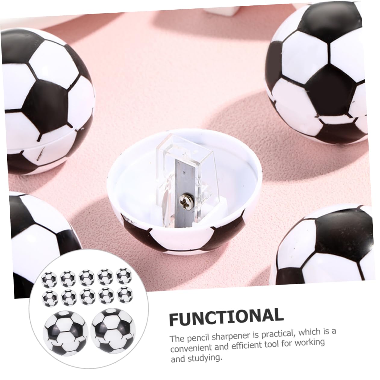 ARTIBETTER 5 Sätze Bleistiftspitzer Für Süßer Fuß Manueller Fußball Bleistift Bleistiftspitzer Für Schüler Hand Sportspitzer Bleistifte Für Die Schule 20 Stück * 5