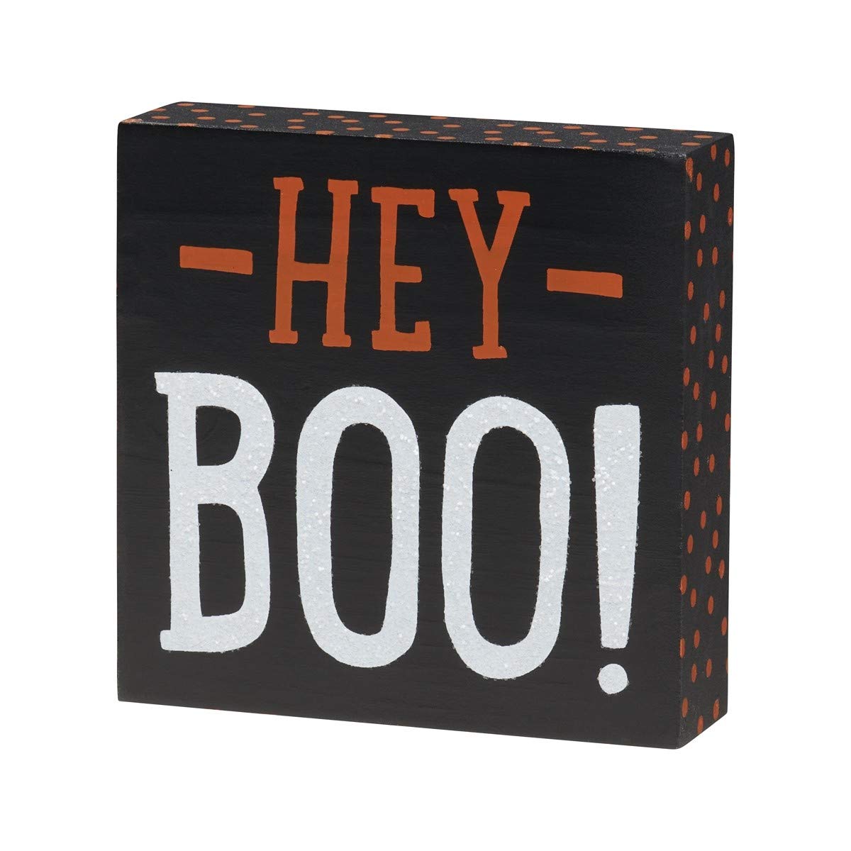 'Hey Boo!' Wood Block Sign