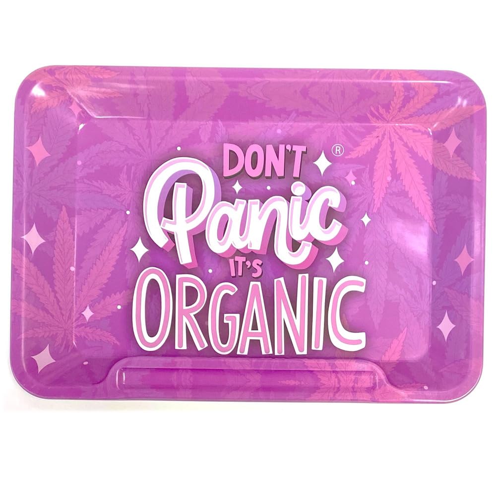 Wise Skies Metal Rolling Tray Smoking Accessories Characters Rolling Papers Rolling Tip Small (Pink Organic)