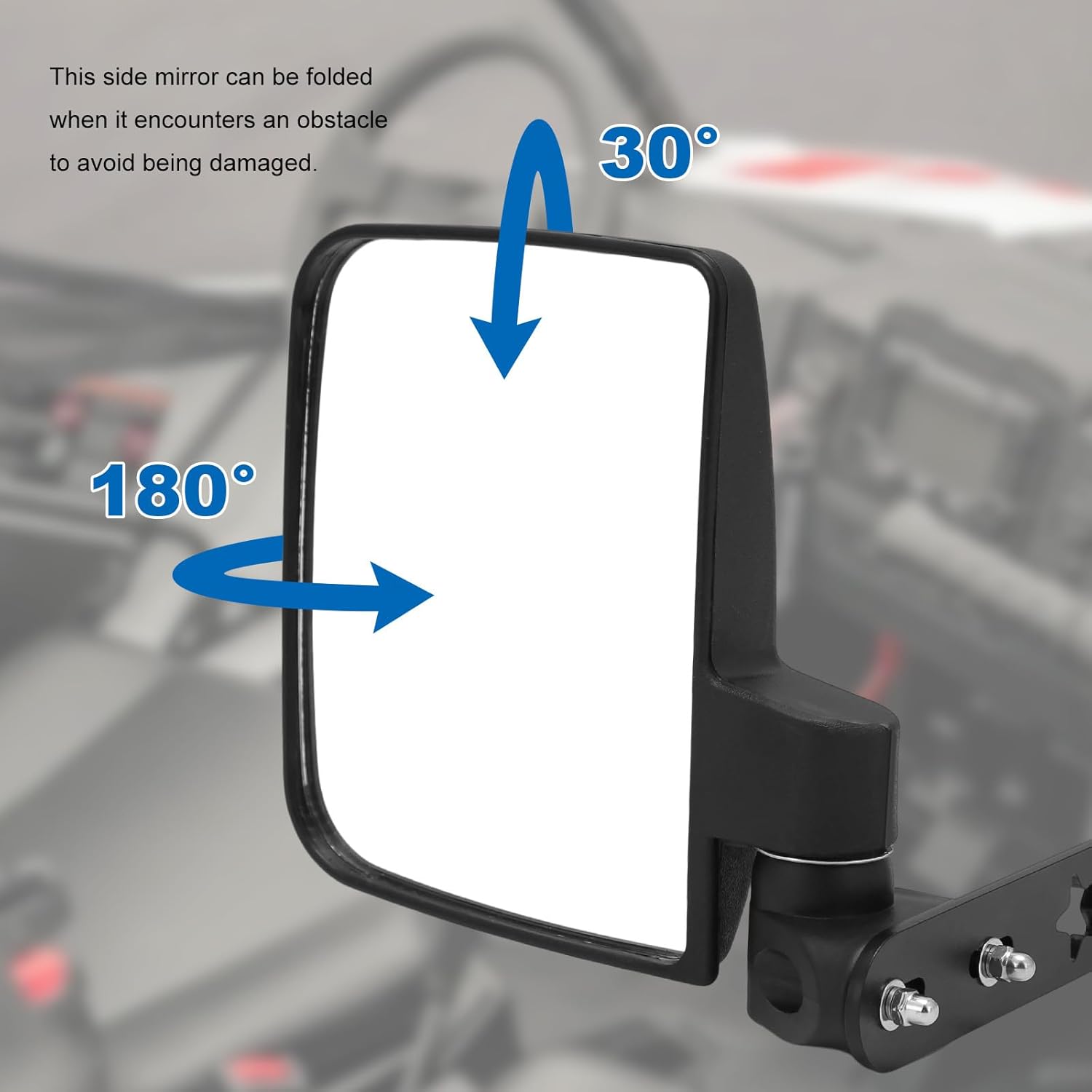 UTV Side By Side Mirrors Powersports Side View Mirrors Compatible with 2016-2024 Polaris General 1000 EPS, 2017-2023 General 4 1000 EPS (Bracket-Star) - Image 4