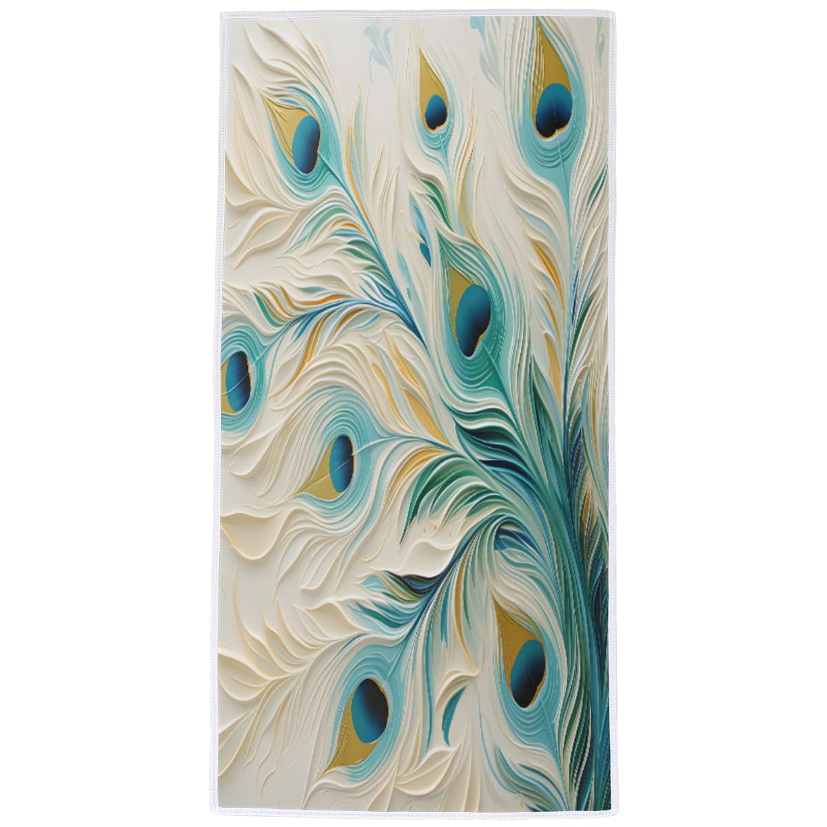 UOYO Animal Peacock Feather Bath Towel Soft Absorbent Multipurpose Face Hand Towel Baby Women Man Kids Washcloth for Kitchen Bathroom Hotel Gym Sport Spa 30x15inch