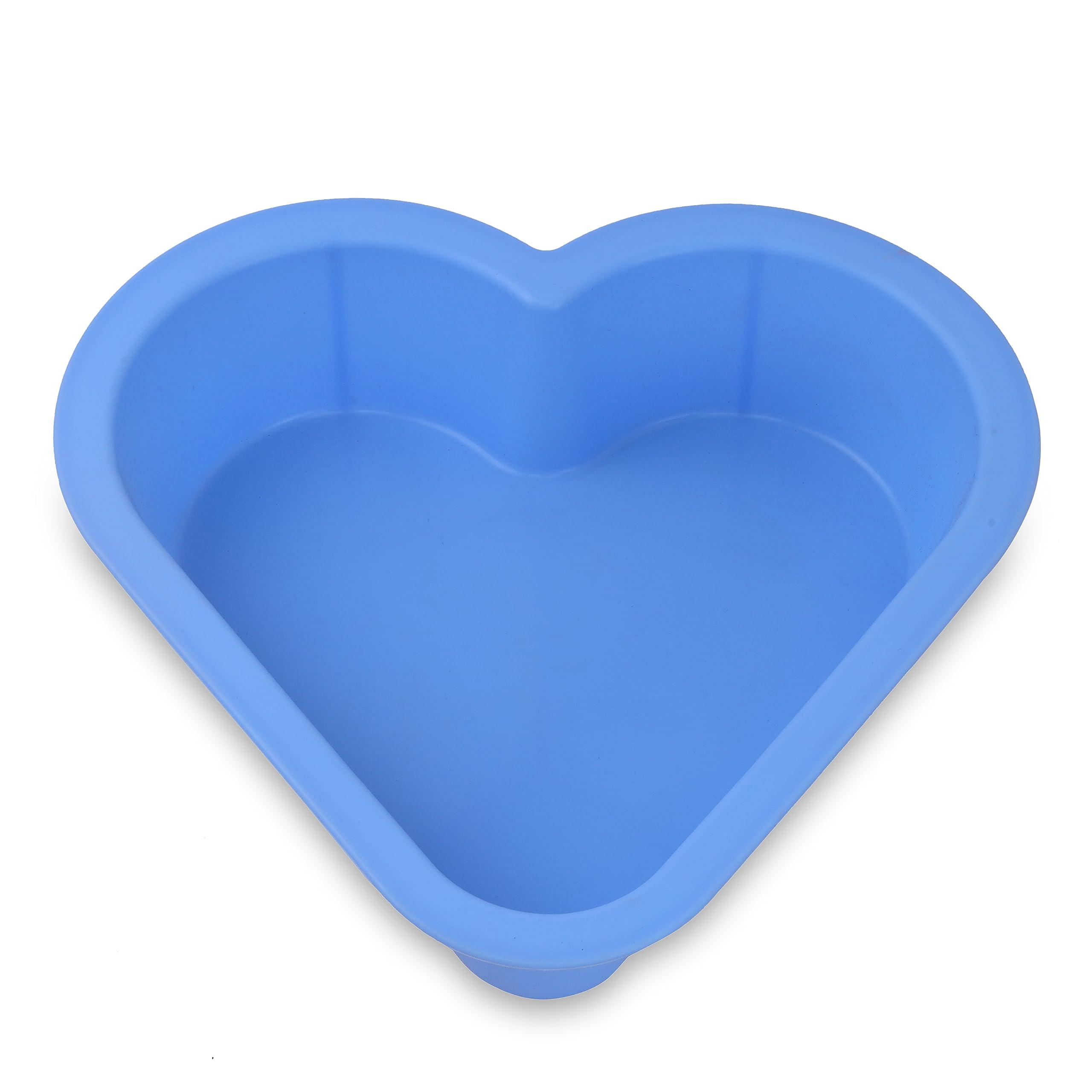 Casa Azul Silicone Heart Cake Tin Oven/Airfryer/Pressure Cooker Safe for Home Baking Mould (Blue)