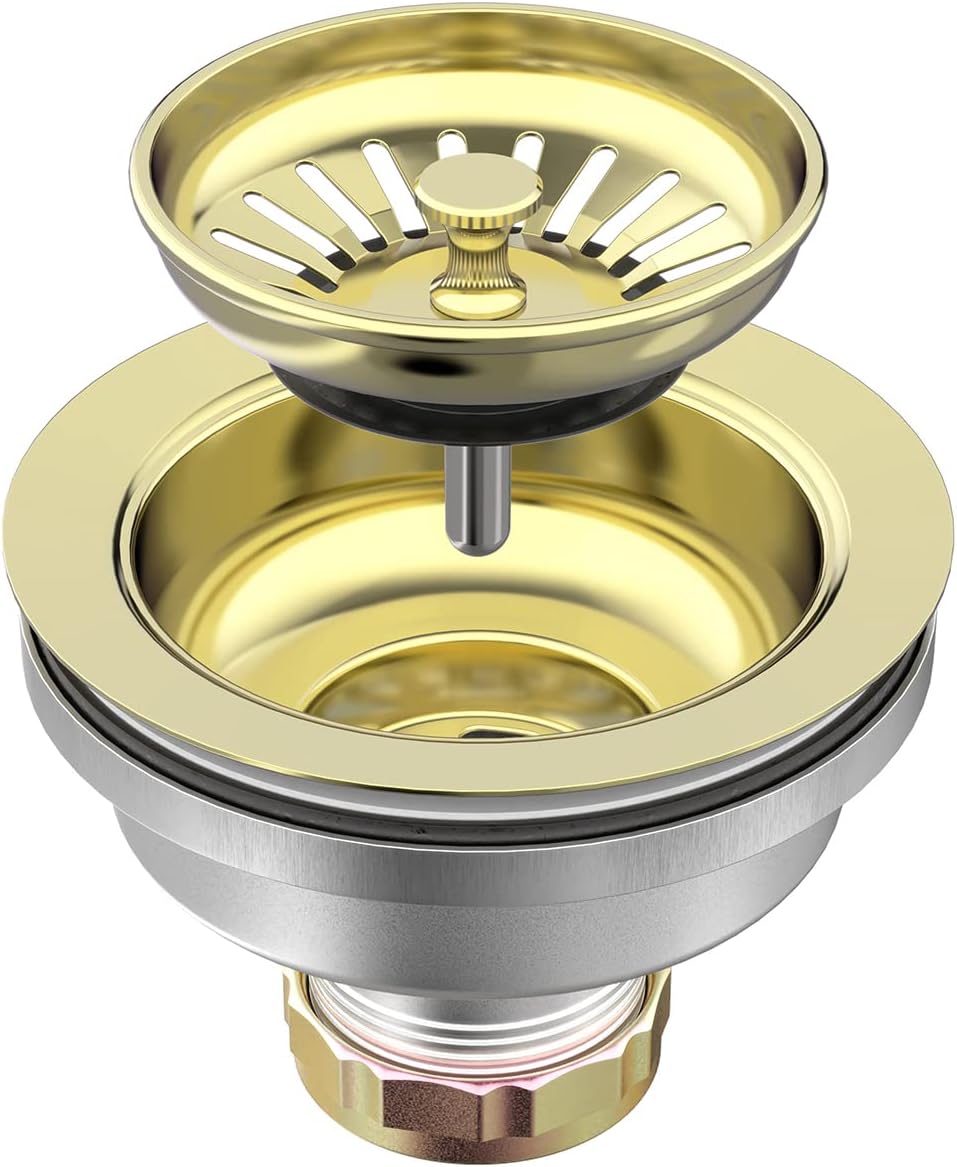 KONE Sink Drain Assembly, Kitchen Sink Drain Strainer Kit with