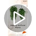 Image of Dekorly Artificial Plants Greenery Boston Fern Persian Rattan, Fake Hanging Plant Ivy Vine Outdoor UV Resistant,Faux Plastic Plants Vines for Jungle Party Decorations Home Decor (2 Pack)