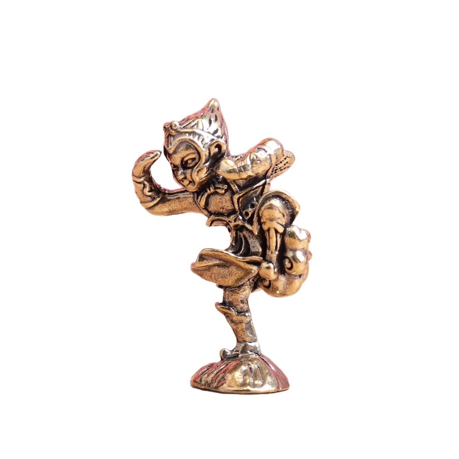 Huolimxun Pure brass one-legged Sun Wukong Monkey King Monkey King statue desktop decoration