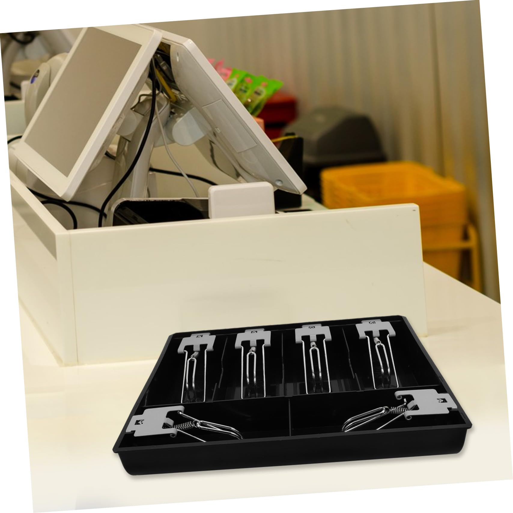 OSALADI Registratore Cassa Scomparti Per Monete e Banconote Accessorio Per Registratore Cassa Compatto e Durevole Per Piccole Imprese Panetterie Ristoranti Supermercati e Negozi