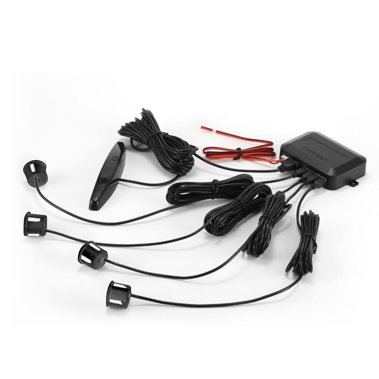 Voiture Parktronic LED Kit de capteur de stationnement Affichage rétro-éclairé avec Interrupteur système de détection de Moniteur Radar de Secours Inverse avec 4 capteurs