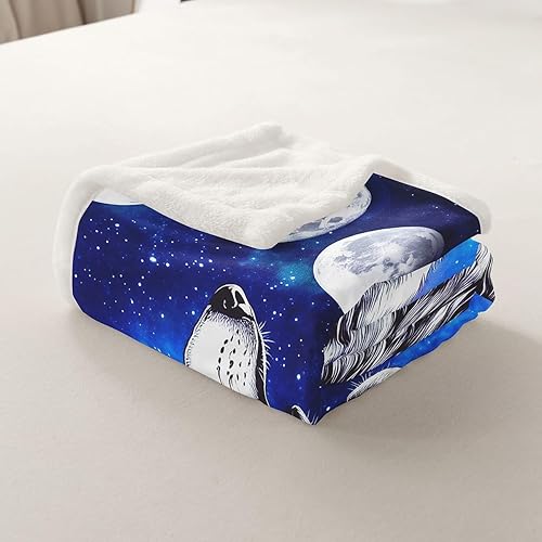 Miniatura 7 de Manta personalizada con nombre de lobo aullador de 50 x 60 pulgadas, manta de forro polar de la serie Galaxy para niños, adolescentes, jóvenes,