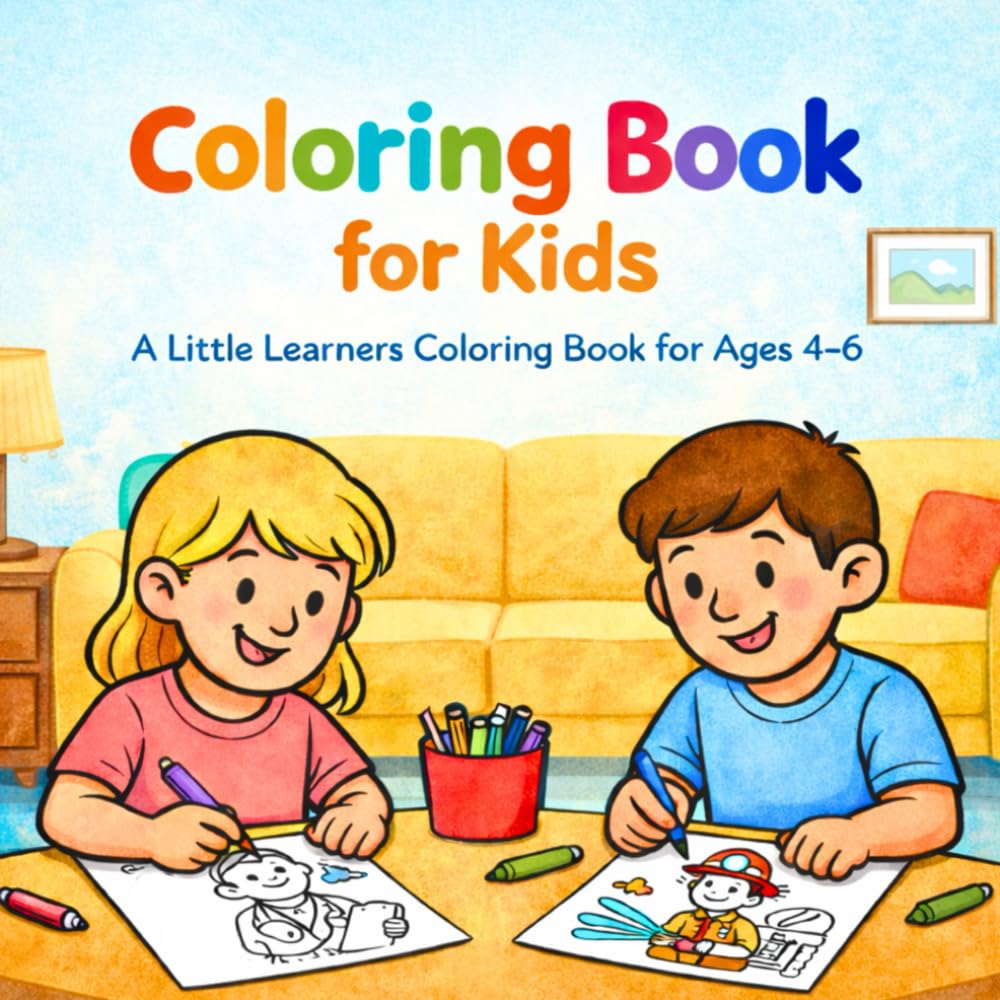 Coloring Book for Kids: A Little Learners Coloring Book for Ages 4–6