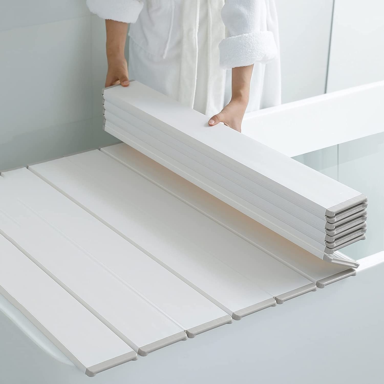 Plateau d'obturation Baignoire Isolant JATIBOSH Pliable Anti-Poussière