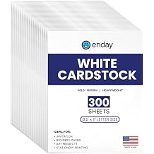 White Cardstock Paper 300 Sheets 8.5 x 11, Thick White Cardstock 110LB, Heavyweight Cardstock Paper for Invitations, Crafts, Printing, Business Cards, Art Projects Valentines Day Cards!