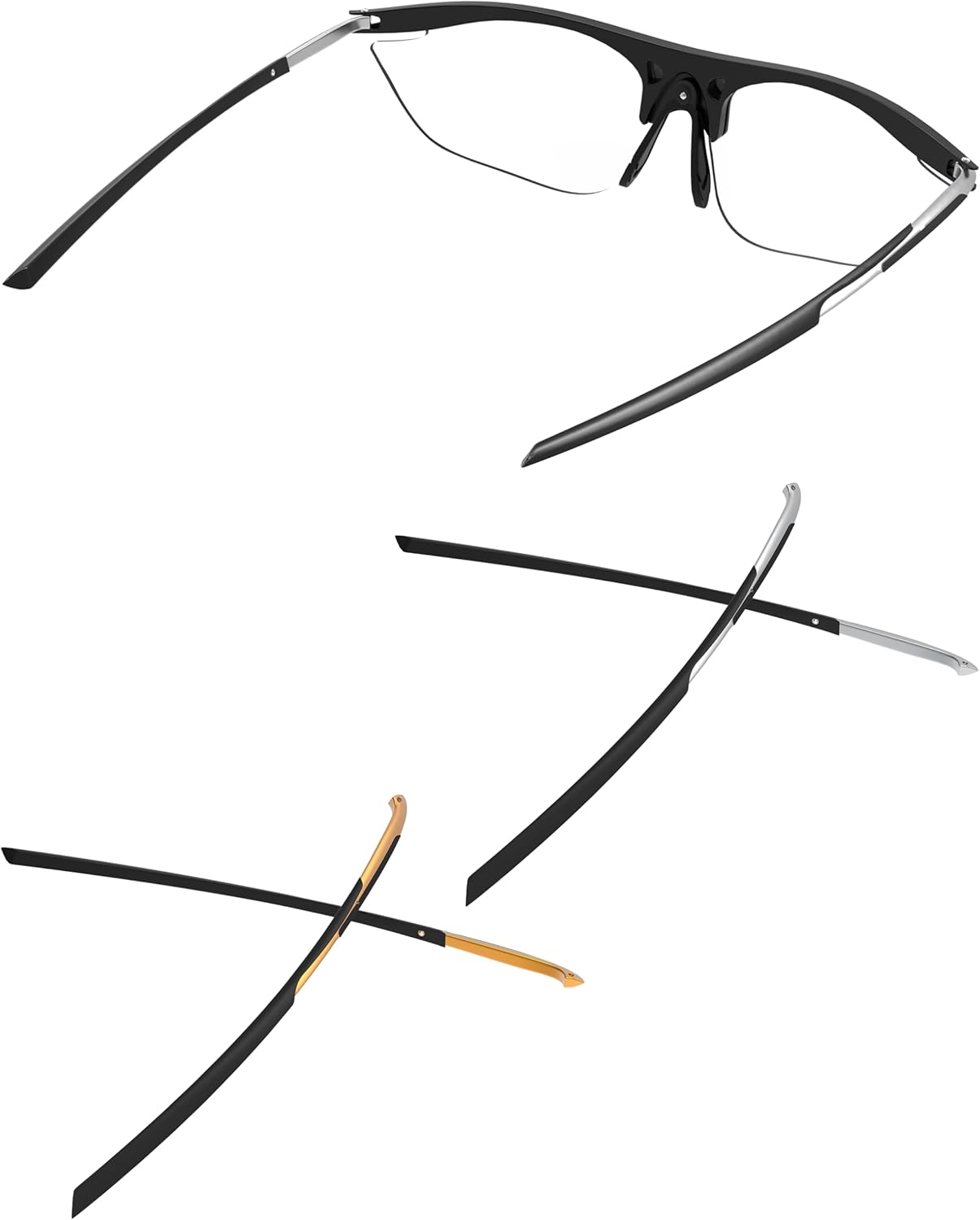 Replacement Temples Arms Legs Compatible with Rudy Project Rydon Standard Sunglass Frame Repair Kit-Titanium