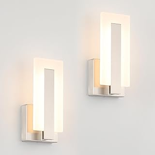 Joosenhouse Modern LED Wall Sconce Set of 2, Hardwired 3000K Warm White ...