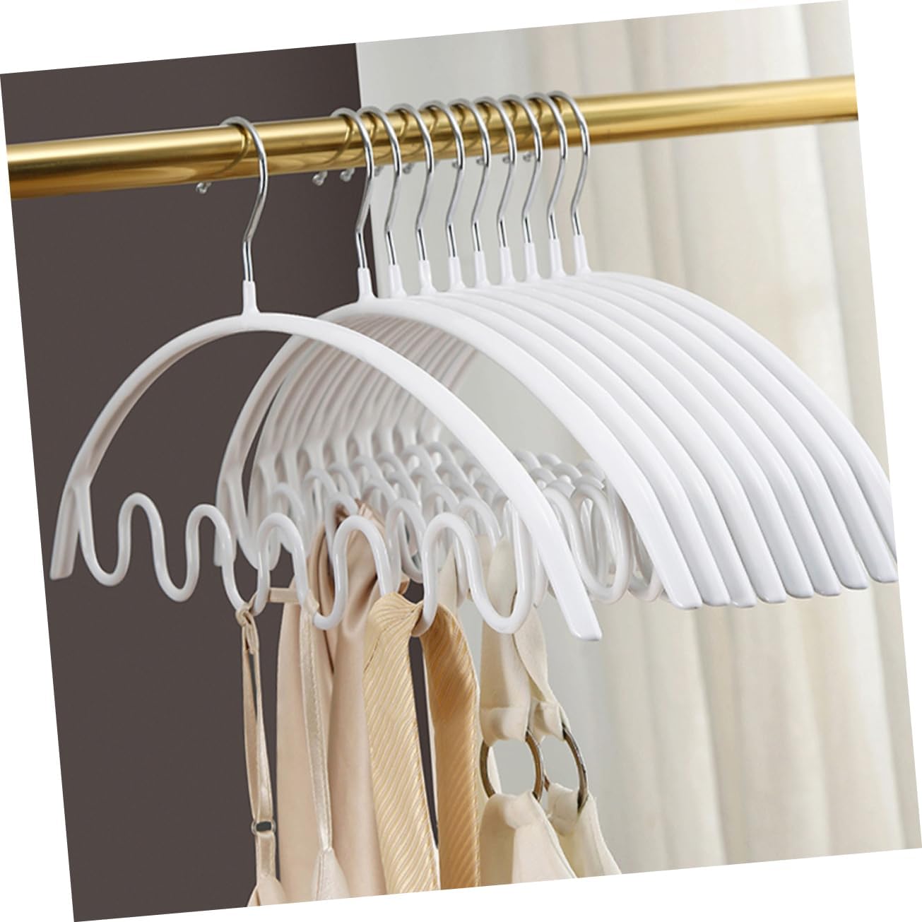 5pcs Hanger Space Saving Closet Organizer for Scarves Ties and Vests Lightweight Versatile and Efficient Storage for Your Wardrobe