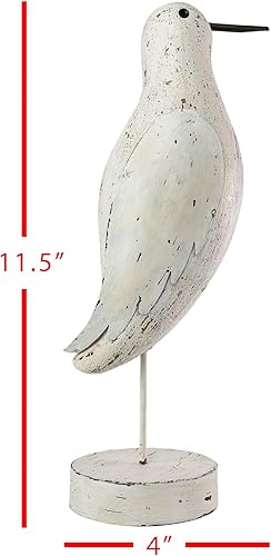 Miniatura 6 de Foreside Home and Garden Figura de gaviota de madera blanca y metal envejecido - Foreside Home & Garden