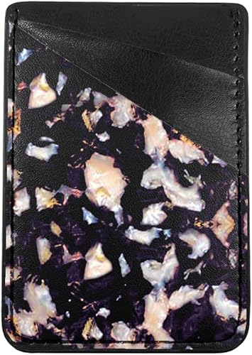 uCOLOR Funda para tarjetas de teléfono, de piel sintética, con bolsillo, para identificación de crédito, adhesivo 3M en la parte posterior de