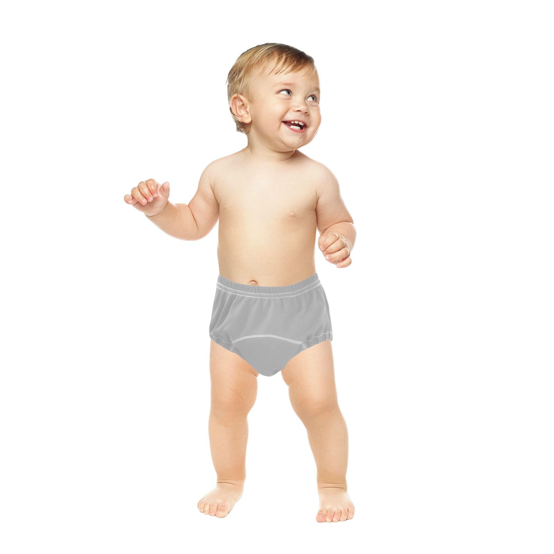 Foiosoh Baby Infant 3 Packs Potty Training Underwear Pants Absorb Water Sleep Boxer Briefs Underwear for Boys Girls Gray Color