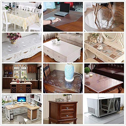 Leffora Custom 1.5Mm Thick Crystal Clear Table Cover Protector 2Pcs 14 X 14 Inch Waterproof Pvc Protective Table Pad Transparent Mat For End Table/Night Stand, Coffee Table, Dining Room Table #TOP4