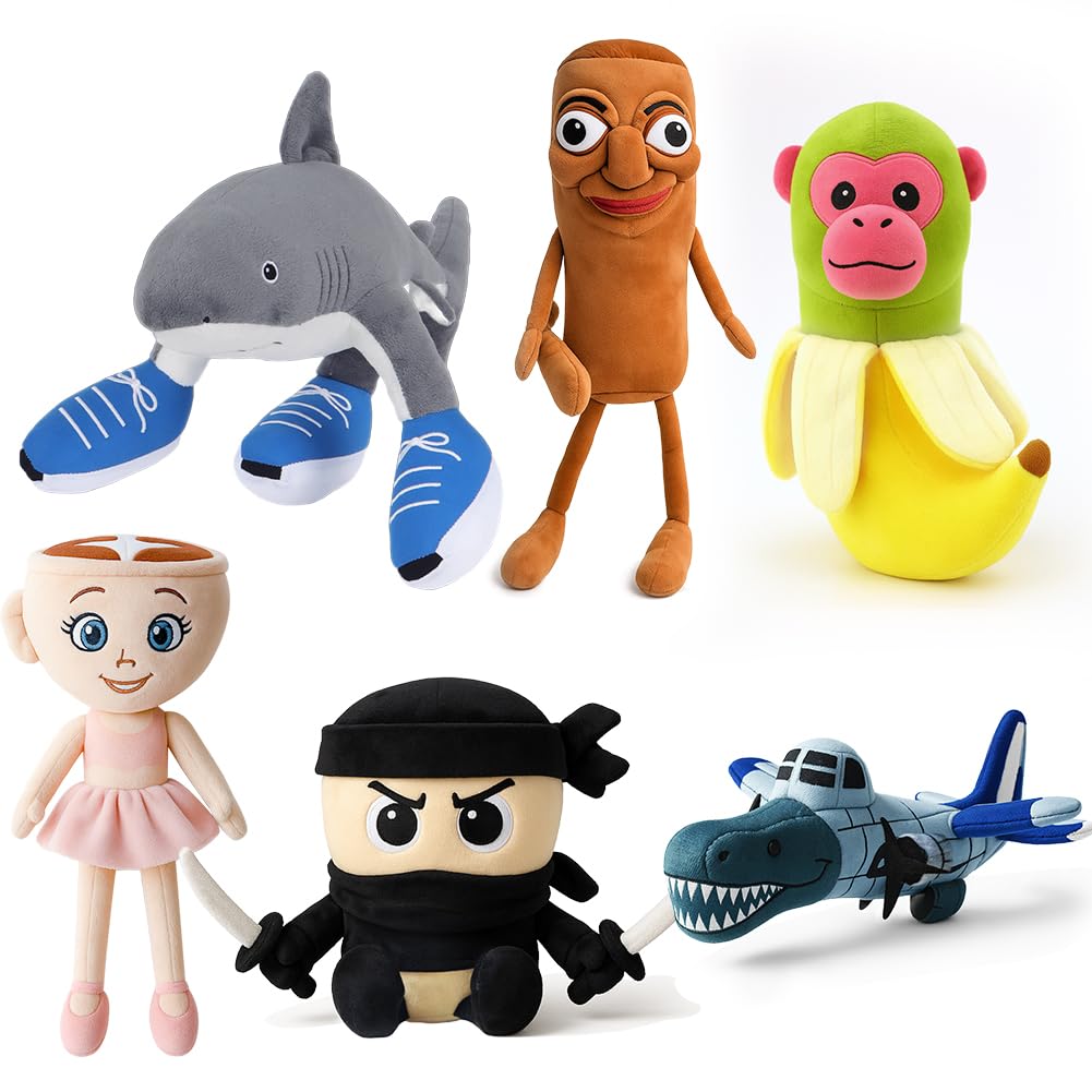Dlishka Italian Brainrot Toy Tralalero Tralala Plush Shark Plush for Kids & Adults Emotional Support Plushie Cute Plushies Gifts for Fans Toy Girls Boys Birthday Present. (6)