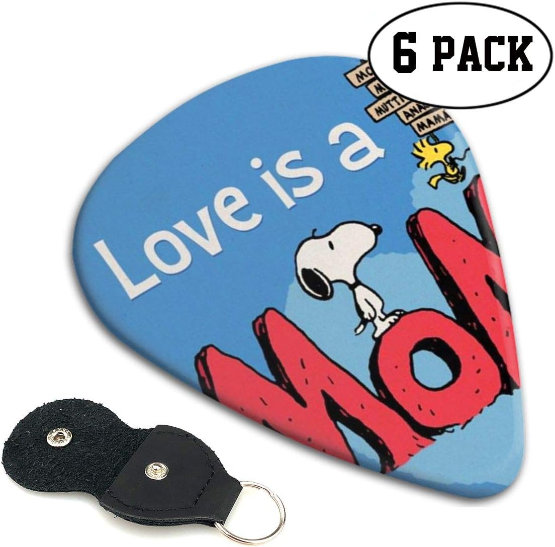 Amazon ギターピック スヌーピー 6枚セット それぞれ厚さ おにぎり型 ティアドロップ型 0 46 0 71 0 96mm 収納ケース付き かわいい おしゃれ 楽器 音響機器 楽器