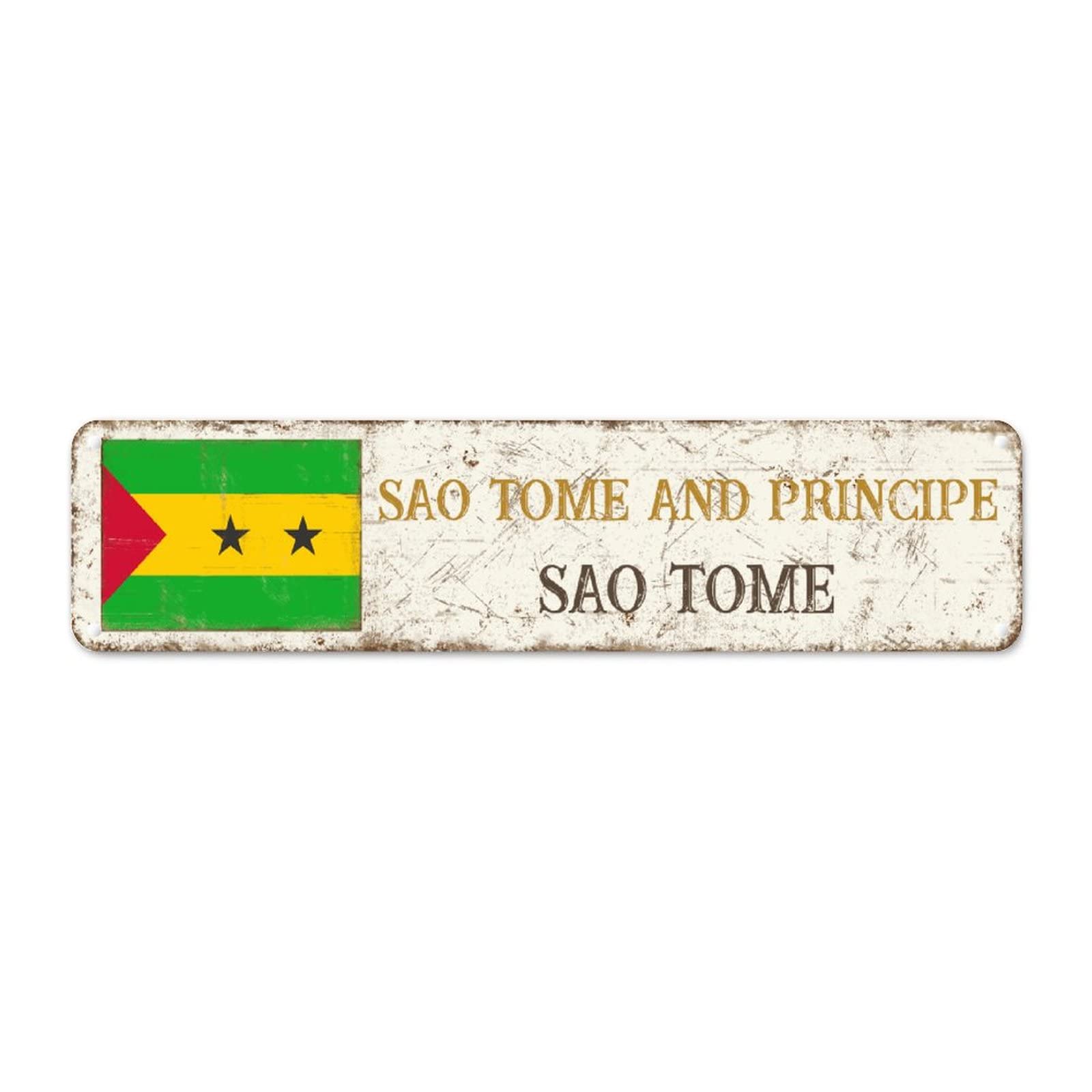 Plaque Sao Tome-et-Principe alu décoration murale souvenir voyage