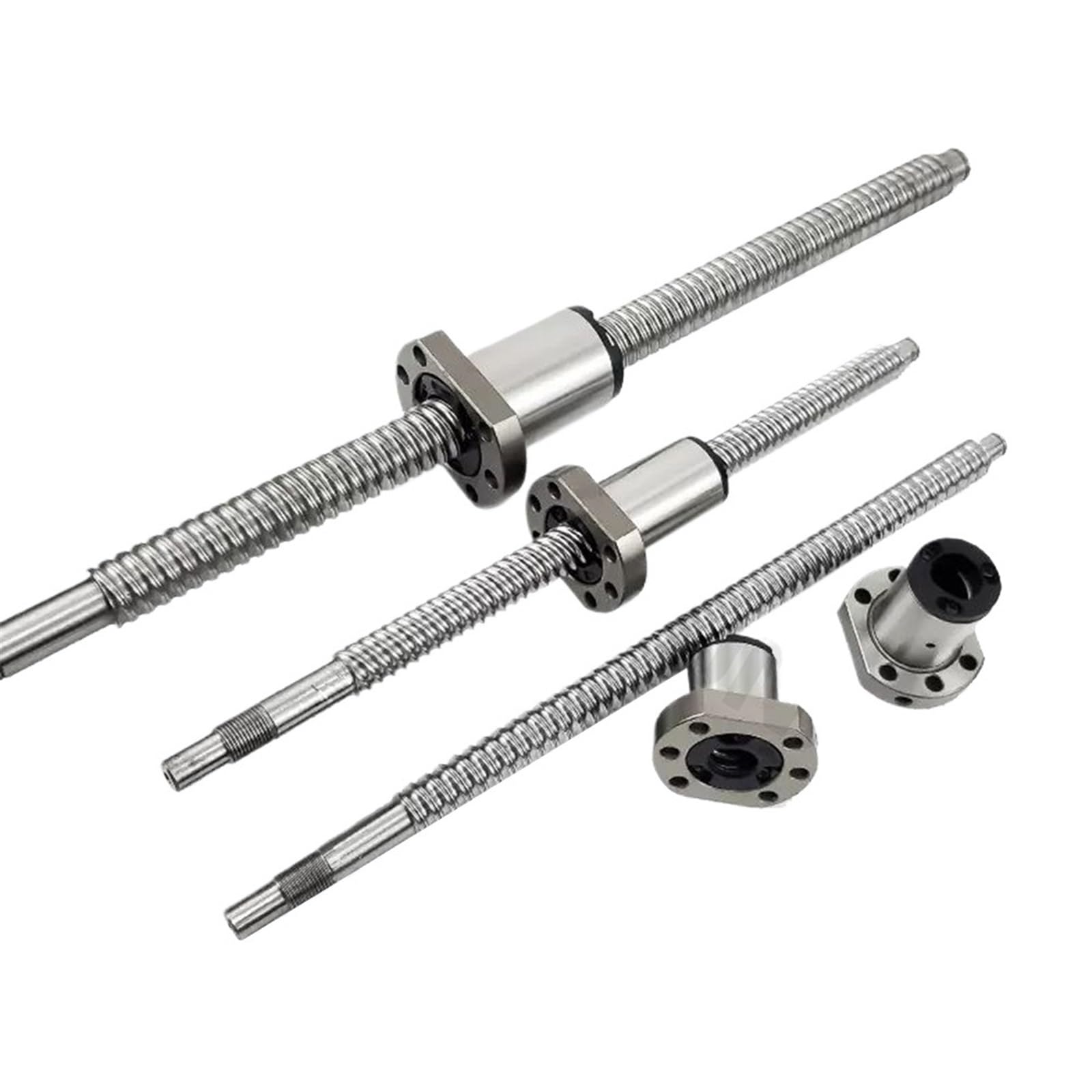 Mandrino a sfera senza gioco L1050 – 1400 mm, lavorato C7 SFS3220 con rullo a flangia, dado a sfera singola BK/BF estremità per parte (1150 mm)