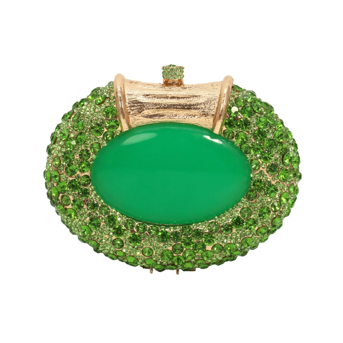 UMREN Women Crystal Oval Shell Evening Purse Bags Luxury Rhinestone Clutch Unique Gems Handbag Bridal Wedding Shoulder Bag